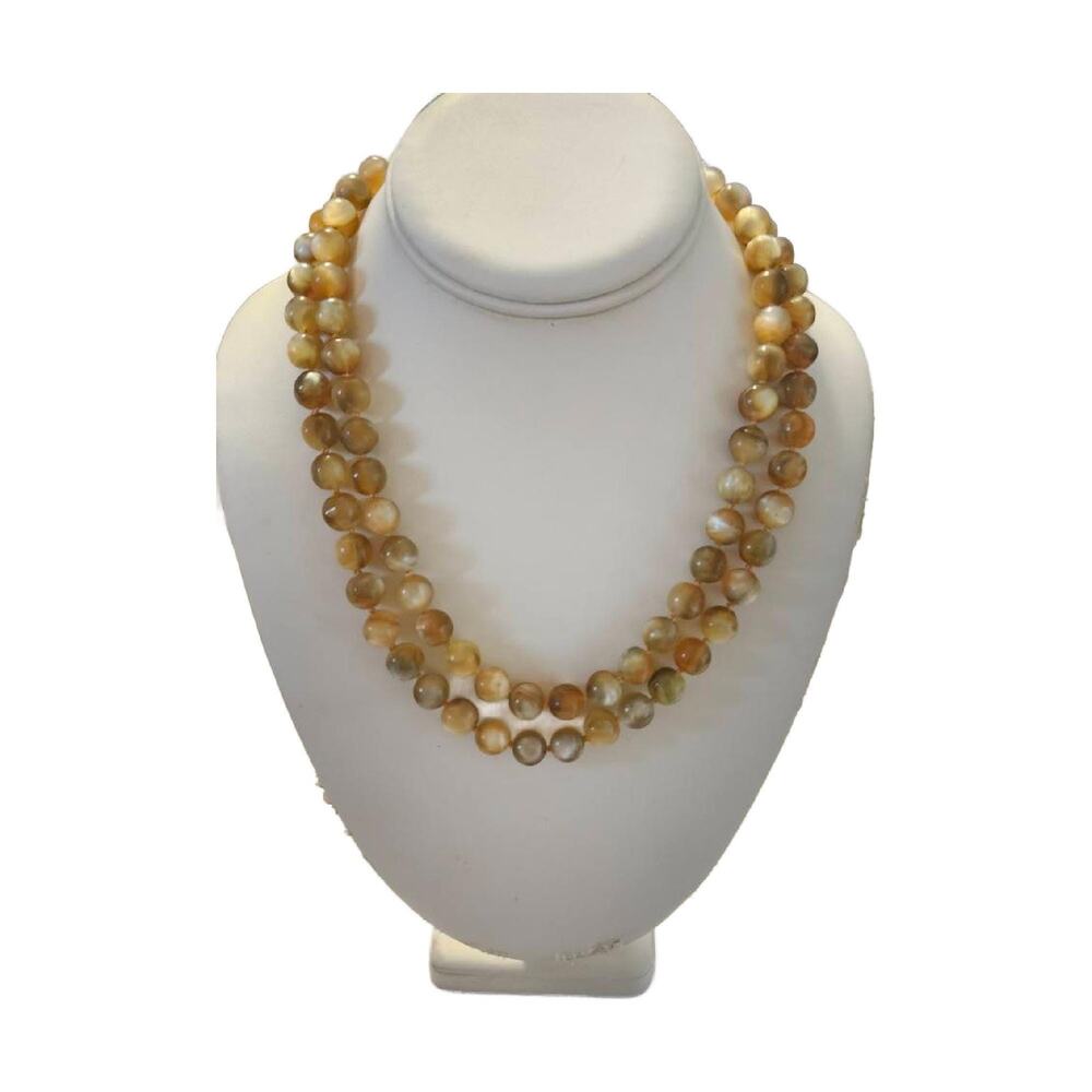 Vintage Lucite Beaded Two Strand Necklace - Picture 10 of 10